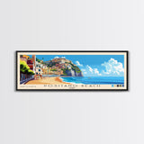 Positano Beach, Italy Panoramic Print, Vacation Gift, Italy Wall Art, Beach Painting, Beach Decor, Beach Or Lakehouse Art