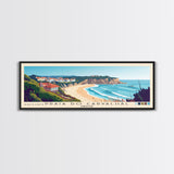 Praia do Carvalhal, Portugal Panoramic Print, Vacation Gift, Portugal Wall Art, Beach Painting, Beach Decor, Beach Or Lakehouse Art