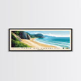 Praia do Carvalho, Portugal Panoramic Beach Print, Vacation Gift, Portugal Wall Art, Beach Painting, Beach Decor, Beach Painting