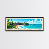 Puerto Rico, USA Panoramic Print, Vacation Gift, USA Wall Art, Beach Painting, Beach Decor, Beach Or Lakehouse Art