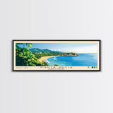 Punta Rucia, Dominican Republic Panoramic Beach Print, Vacation Gift, Dominican Republic Wall Art, Framed Canvas Print, Framed Beach Painting