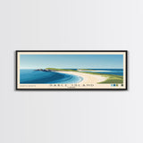 Sable Island, Canada Panoramic Beach Print, Vacation Gift, Canada Wall Art, Framed Canvas Print, Framed Beach Painting