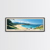 Shirahama Beach, Japan Panoramic Beach Print, Vacation Gift, Japan Wall Art, Framed Canvas Print, Framed Beach Painting