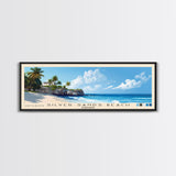 Silver Sands Beach, Barbados Panoramic Print, Vacation Gift, Barbados Wall Art, Beach Painting, Beach Decor, Large Wall Art, Wood Frame Art