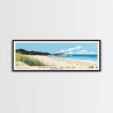 Singing Beach, Massachusetts Panoramic Beach Print, Vacation Gift, Massachusetts Wall Art, Beach Painting, Beach Decor, Beach Painting