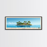 Sucre Islet (Johnny Cay), Colombia Panoramic Beach Print, Vacation Gift, Colombia Wall Art, Framed Canvas Print, Framed Beach Painting