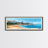 Sunny Beach, Bulgaria Panoramic Print, Vacation Gift, Bulgaria Wall Art, Beach Painting, Beach Decor, Beach Or Lakehouse Art