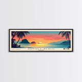 Sunset Beach, Thailand Panoramic Beach Print, Vacation Gift, Thailand Wall Art, Beach Painting, Beach Decor, Beach Painting