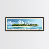 Thulusdhoo Island, Maldives Panoramic Print, Vacation Gift, Maldives Wall Art, Beach Painting, Beach Decor, Beach Or Lakehouse Art