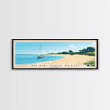 Vilanculos Beach, Mozambique Panoramic Print, Vacation Gift, Mozambique Wall Art, Beach Painting, Beach Decor, Large Wall Art, Wood Frame Art