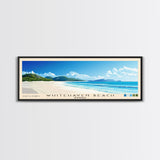 Whitehaven Beach, Australia Panoramic Beach Print, Vacation Gift, Australia Wall Art, Beach Painting, Beach Decor, Beach Painting