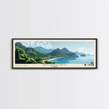 Ölüdeniz, Turkey Panoramic Beach Print, Vacation Gift, Turkey Wall Art, Framed Canvas Print, Framed Beach Painting