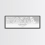 Panoramic Copenhagen City Map, Denmark Art, Map Print, Minimalist Wall Art, Canvas Art, Housewarming Gift, Street Map Art, Closing Gift