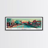 Albuquerque New Mexico Panoramic Travel Poster Canvas Print