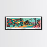 Anaheim California Panoramic Travel Poster Canvas Print