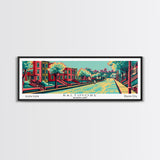 Baltimore Maryland Panoramic Travel Poster Canvas Print