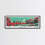 Charlotte North Carolina Panoramic Travel Poster Canvas Print