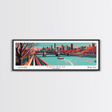 Chicago Illinois Panoramic Travel Poster Canvas Print