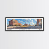 Rochester Minnesota Panoramic Print, Beautiful Framed Canvas Print, Travel Poster Art, Living Room Decor, Home Wall Art