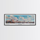 Rochester New York Panoramic Print, Artistic Framed Canvas Print, City Travel Poster, Home Decor, Office Wall Art, Unique Gift