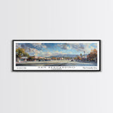 San Bernardino California Panoramic Print, Elegant Framed Canvas Print, City Travel Poster, Home Decoration, Wall Art