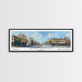 Sandy Springs Georgia Panoramic Print, Modern Framed Canvas Print, City Travel Poster, Home Decoration, Wall Art, Gift Idea