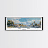 Santa Clara California Panoramic Print, Creative Framed Canvas Print, City Travel Poster, Home Decoration, Wall Art, Office Gift