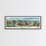 Spokane Valley Washington Travel Poster, Framed Canvas Print, Wall Art, Home Decor, Travel Gift, Living Room Art, Retro Style Art