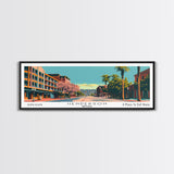 Henderson Nevada Panoramic Painting, Mid Century Modern Framed Canvas Print, City Art, Retro Pop Art Travel Poster, Living Room Decor, Home Office Art, Cityscape