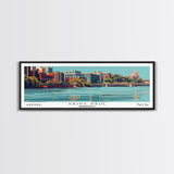 Saint Paul Minnesota Panoramic Wall Art, Mid Century Modern Framed Canvas Print, Retro Pop Art Cityscape, Travel Poster, Living Room Decor