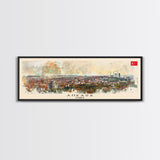 Ankara Turkey Travel Print Wall Art, Panoramic City Art, Travel Art, Wall Decor, Vacation Gift, Framed Canvas Print Or Metal Art