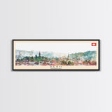 Bern Switzerland Travel Art, City Art, Framed Canvas Print or Metal Wall Art, Europe Travel Poster, Panoramic Wall Art, Extra Wide Wall Art