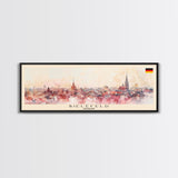 Bielefeld Germany Travel Print Wall Art, Panoramic City Art, Travel Art, Wall Decor, Vacation Gift, Framed Canvas Print Or Metal Art