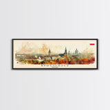 Bydgoszcz Poland Travel Art, City Art, Framed Canvas Print or Metal Wall Art, Europe Travel Poster, Panoramic Wall Art, Extra Wide Wall Art