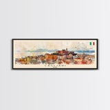 Cagliari Italy Wall Art, Panoramic Travel Poster, Panoramic Framed Canvas Print, City Wall Art, Wall Hanging Home Decor, Travel Art