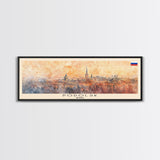 Podolsk Russia Panoramic Travel Poster, Framed Canvas Print or Metal Wall Art, Travel Art, Home Decor, Panoramic Painting, Midcentury Art