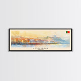 Coimbra Portugal Travel Art, City Art, Framed Canvas Print or Metal Wall Art, Europe Travel Poster, Panoramic Wall Art, Extra Wide Wall Art