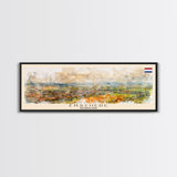 Enschede Netherlands Wall Art, Panoramic Travel Poster, Panoramic Framed Canvas Print, City Wall Art, Wall Hanging Home Decor, Travel Art