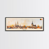 Genk Belgium Travel Print Wall Art, Panoramic City Art, Travel Art, Wall Decor, Vacation Gift, Framed Canvas Print Or Metal Art