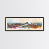 Groningen Netherlands Travel Art, City Art, Framed Canvas Print or Metal Wall Art, Europe Travel Poster, Panoramic Wall Art, Extra Wide Wall Art