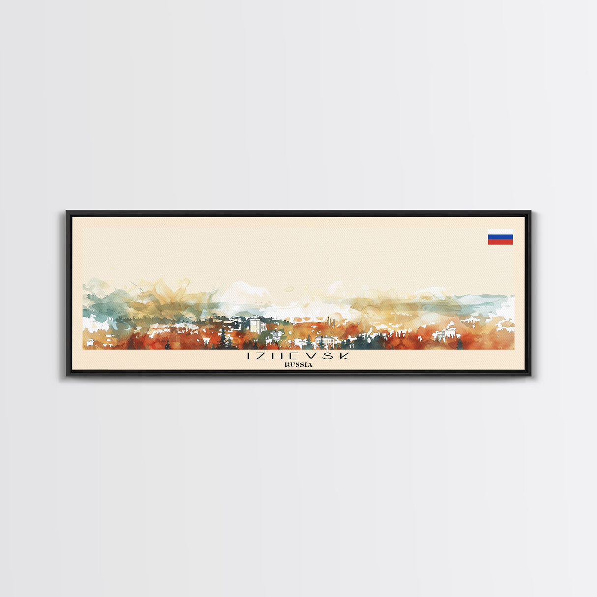 Izhevsk Russia Wall Art, Panoramic Travel Poster, Panoramic Framed Canvas Print, City Wall Art, Wall Hanging Home Decor, Travel Art