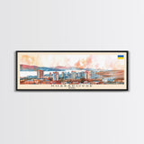 Khabarovsk Russia Travel Art, City Art, Framed Canvas Print or Metal Wall Art, Europe Travel Poster, Panoramic Wall Art, Extra Wide Wall Art