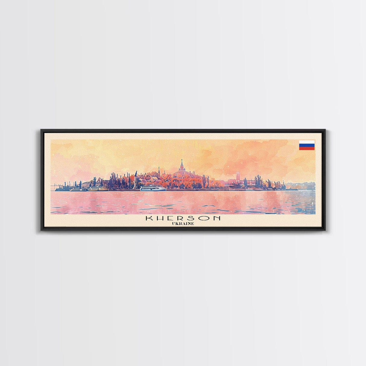 Kherson Ukraine Wall Art, Panoramic Travel Poster, Panoramic Framed Canvas Print, City Wall Art, Wall Hanging Home Decor, Travel Art