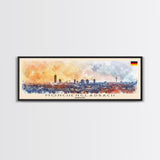 Monchengladbach Germany Travel Art, City Art, Framed Canvas Print or Metal Wall Art, Europe Travel Poster, Panoramic Wall Art, Extra Wide Wall Art