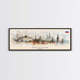 Moscow Russia Travel Print Wall Art, Panoramic City Art, Travel Art, Wall Decor, Vacation Gift, Framed Canvas Print Or Metal Art