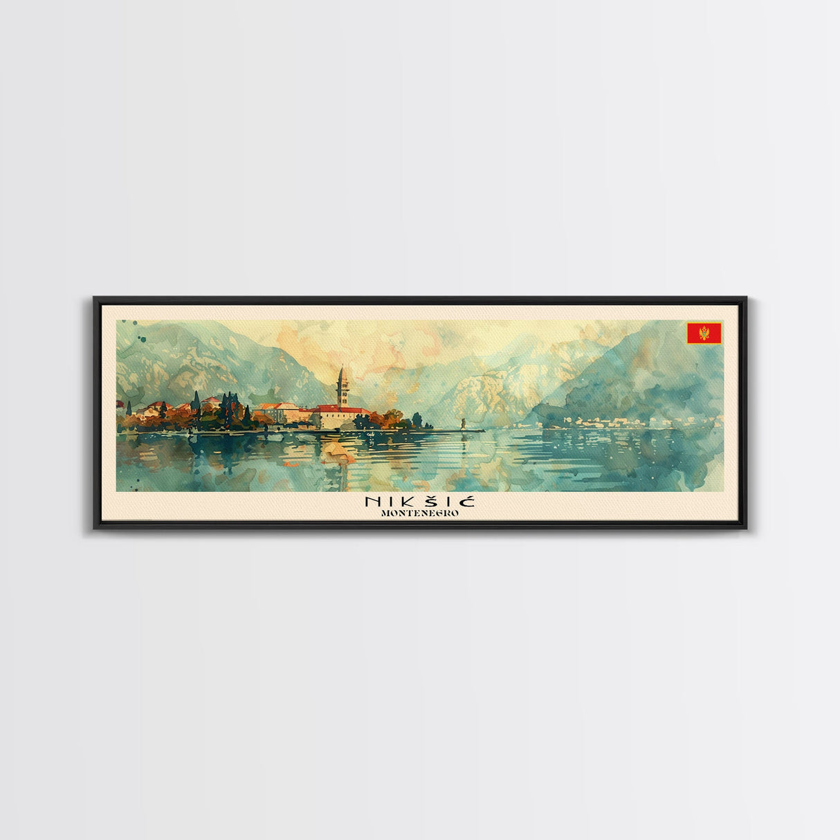 Niksic Montenegro Travel Print Wall Art, Panoramic City Art, Travel Art, Wall Decor, Vacation Gift, Framed Canvas Print Or Metal Art