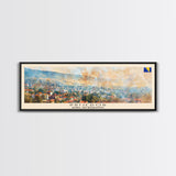 Prijedor Bosnia Travel Art, City Art, Framed Canvas Print or Metal Wall Art, Europe Travel Poster, Panoramic Wall Art, Extra Wide Wall Art