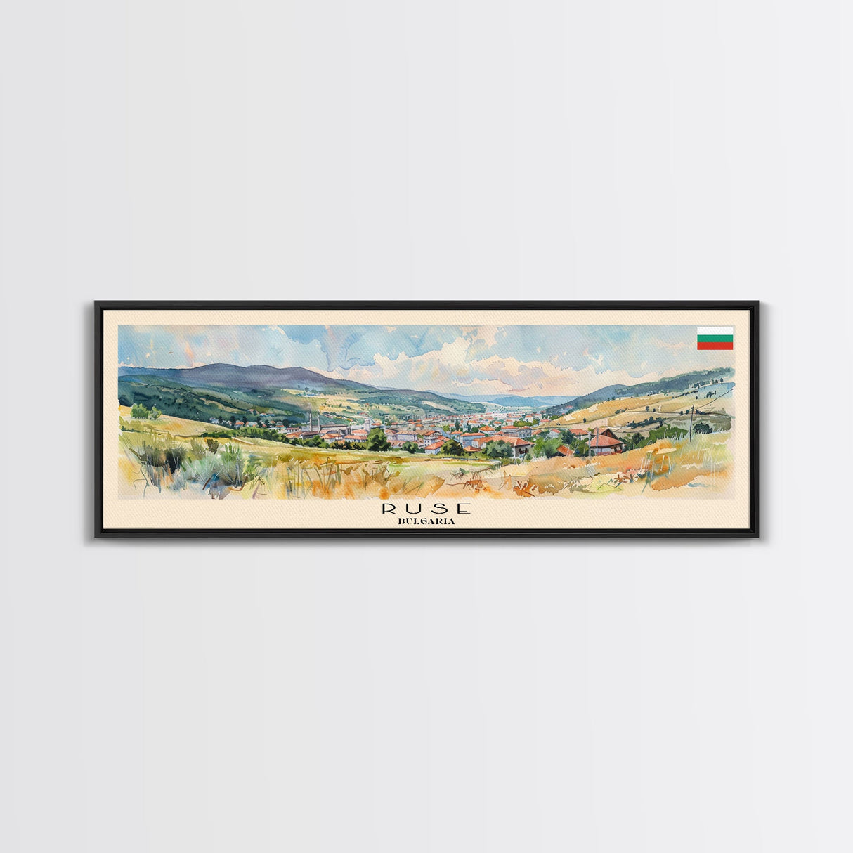 Ruse Bulgaria Travel Print Wall Art, Panoramic City Art, Travel Art, Wall Decor, Vacation Gift, Framed Canvas Print Or Metal Art