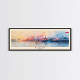 Lodz Poland Wall Art, Panoramic Travel Poster, Panoramic Framed Canvas Print, City Wall Art, Wall Hanging Home Decor, Travel Art