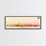 Stuttgart Germany Wall Art, Panoramic Travel Poster, Panoramic Framed Canvas Print, City Wall Art, Wall Hanging Home Decor, Travel Art